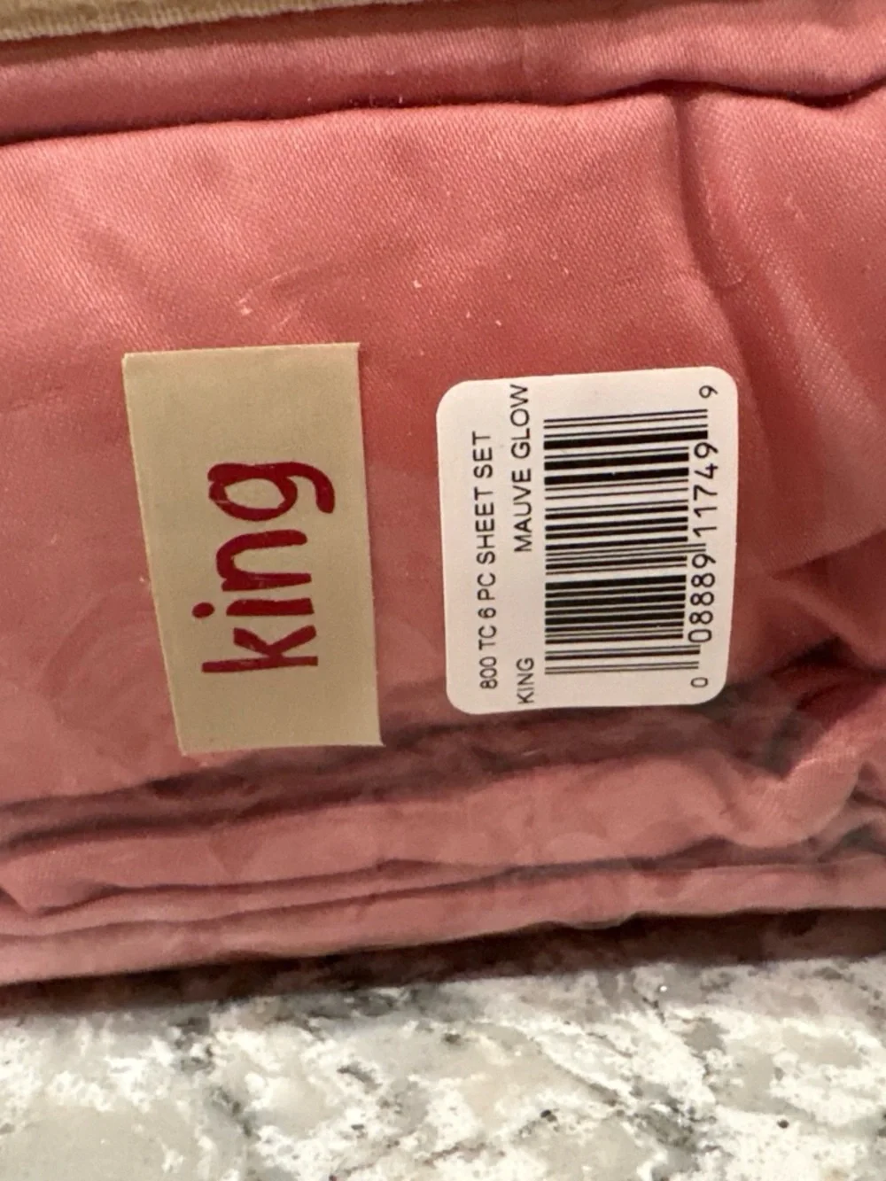 Poetic Wanderlust King 800-Thread Count Mauve Glow Pink 6-Piece Sheet Set